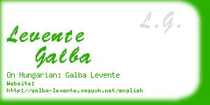 levente galba business card